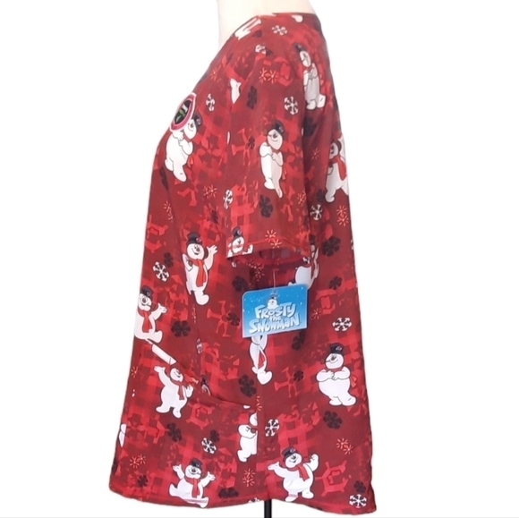 Frosty The Snowman Scrub Top - Picture 2 of 9